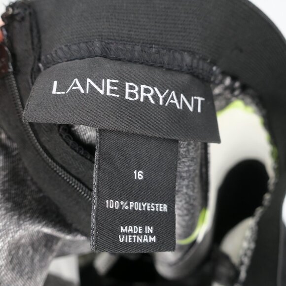 Lane Bryant Abstract Floral Pleated Midi Skirt with Pockets Women's 16 - Picture 3 of 4